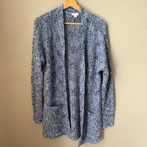 J. Jill Blue knit Cardigan Cotton Blend Women’s Size Small Tall Button Closure